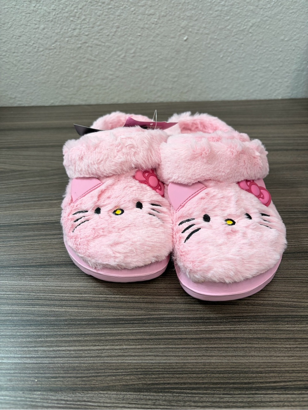 Pink Plush Character Slippers